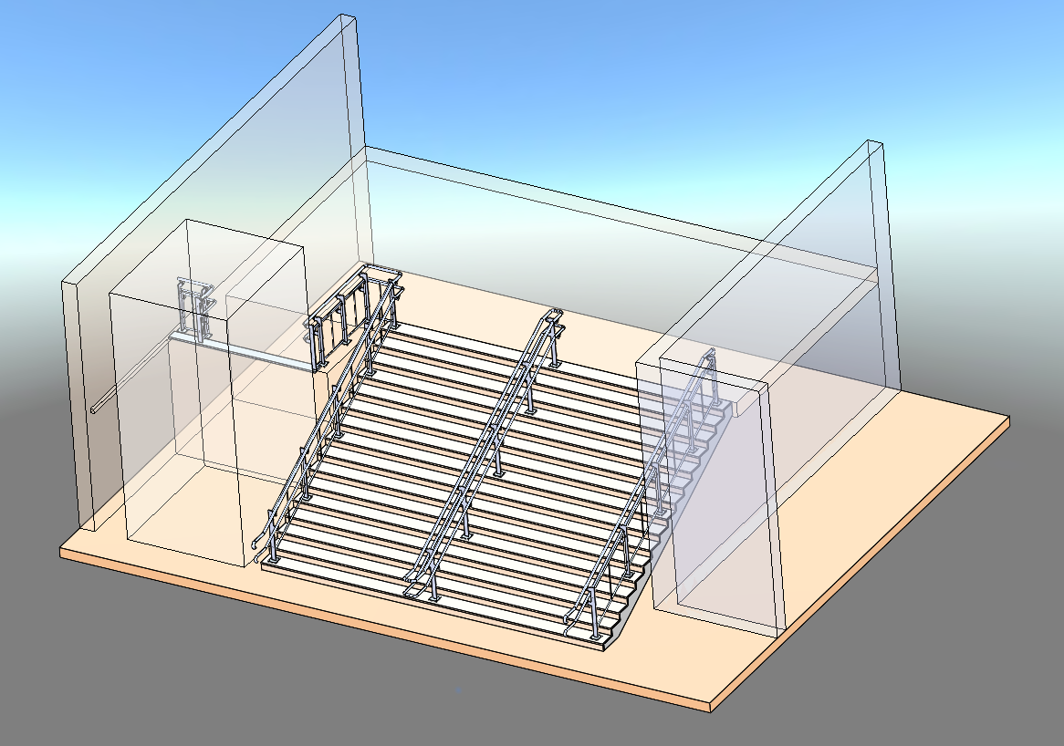Mise en place de mains courantes - Gare les Mureaux
